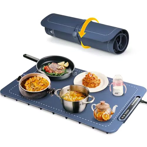 Vinato Warmhalteplatte für Lebensmittel, Tragbare und faltbare Warmhalteplatten