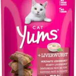 Vitakraft Cat Yums Katzensnack mit herzhaftem Leberwurst, ohne Zucker und Getreide