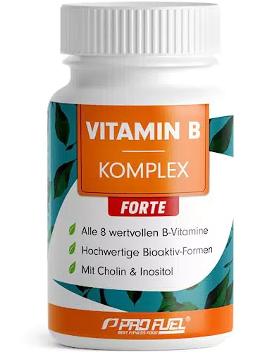 Vitamin B Komplex hochdosiert - 180 Tabletten - alle 8 B-Vitamine + Co-Faktoren Cholin & Myo-Inositol - laborgeprüft mit Zertifikat - vegan - Vorrat für 6 Monate
