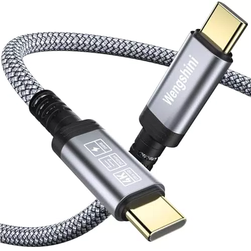 Wengshini USB C auf USB C Kabel 2M, 240W/20Gbps USB C 3.2 Gen2 x 2 Datenkabel