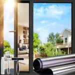 Windimiley Fensterfolie Spiegelfolie Selbstklebend Wärmereflektion Sonnenschutz UV-Schutz Reflektierende Fenster innen oder außen Privatsphäre Sichtschutz Fenstertönung