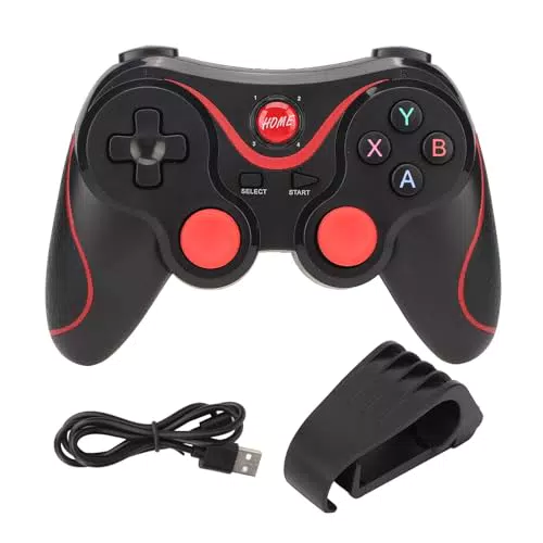 Wireless Gaming Controller, X3 Computer Game Controller Wiederaufladbares Gamepad Fit für Android für IOS Handy TV CP VR