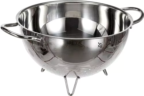 WMF Gourmet Sieb Edelstahl 24 cm, Seiher mit Standfüßen