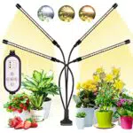 wolezek Pflanzenlampe LED, Pflanzenlicht, 80 LEDs Pflanzenleuchte 3000K 5000K 660nm Wachsen licht Vollspektrum für Zimmerpflanzen mit Zeitschaltuhr
