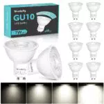 Wonkelly GU10 LED Dimmbar, 7W 6000K GU10 LED Kaltweiss Dimmbar Lampe