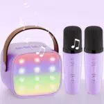 Wowstar Karaoke Maschine mit Bluetooth, Mikrofonen und Stimmeffekten für Kinder und Erwachsene