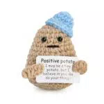 Yiruhe Mini Funny Positive Potato 7, 6 cm gestricktes Häkelspielzeug