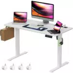 Yornoli Höhenverstellbarer Schreibtisch 120x60cm mit Rollen