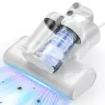 YUFAC Milbensauger für matratzen, 16Kpa Matratzenreiniger Bettstaubsauger mit UV-Licht HEPA-Filter Heißluftfunktion Staubmilben-Sensor Ultraschall
