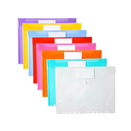 Zhufas 32 Stück Dokumentenmappe A4, 8 Farben Dokumententasche A4