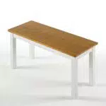 ZINUS Becky 92 cm lange Holzbank, Essbank aus Massivholz im Landhausstil