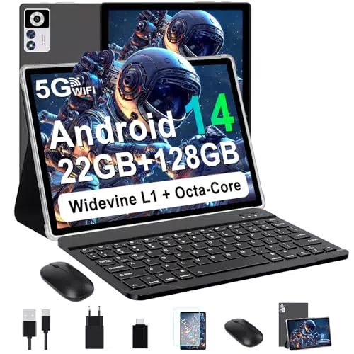 ZIOVO 10 Zoll Android 14 Tablet, 22GB RAM, 128GB ROM, Octa-Core, 8000mAh Akku