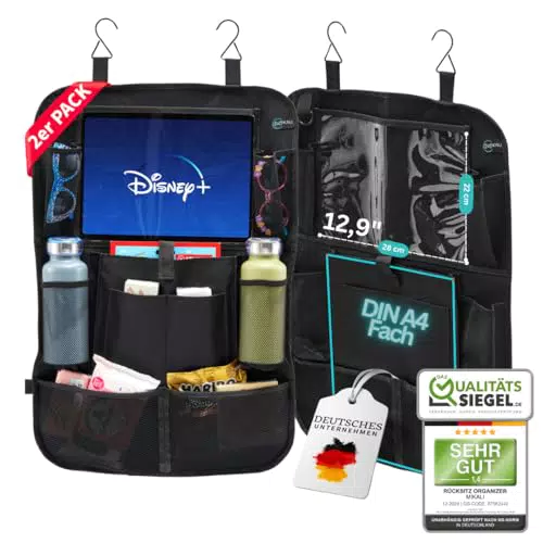 Auto Organizer 2. Generation | Platz für Spielzeug und Tablet bis 12,9 Zoll, Reise Gadget