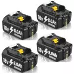 4X 18V 8.0Ah Ersatzakku für Makita BL1860B BL1860 BL1840 BL1830 BL1815 BL1835 BL1850B BL1845 BL1850 BL1860B 194205-3 LXT-400 with LED Werkzeugakku
