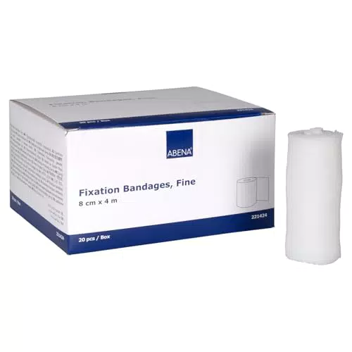 Abena Mullbinden 8 cm x 4 m – Elastische, hautfreundliche Bandage für Wundpflege