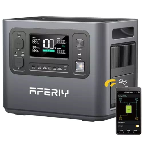 AFERIY 800W Tragbare Powerstation mit 512Wh LiFePO4 und 7 Jahren Garantie