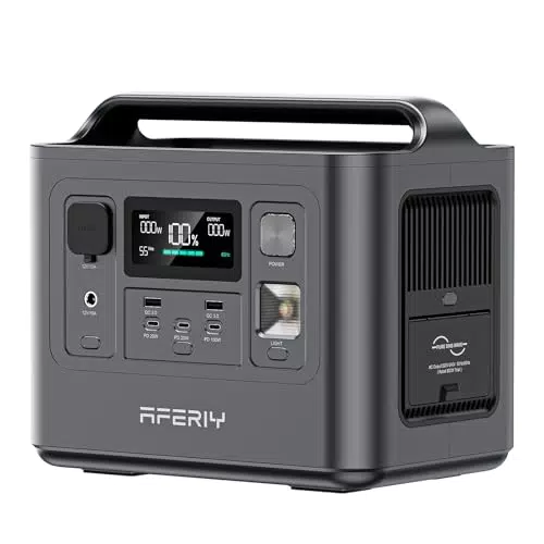 AFERIY 800W Tragbare Powerstation mit 512Wh LiFePO4 und 7 Jahren Garantie