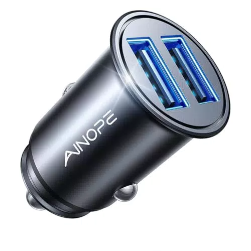 AINOPE USB Zigarettenanzünder Adapter 12V/4.8A Auto Ladegerät mit Schnellladung