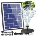 AISITIN Solar Springbrunnen mit 6 Fontänenstilen für Garten und Teich