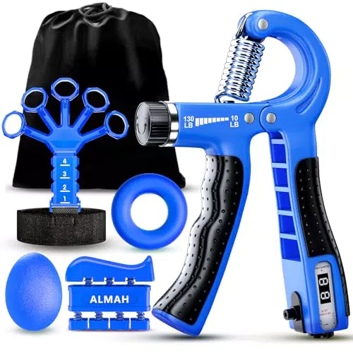 ALMAH Handtrainer für Finger und Unterarm – Verstellbarer Griffkraft Trainer
