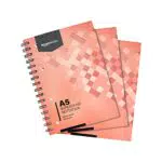 Amazon Basics Spiral-Notizblock A5, 100 Blatt, 80 GSM, Modell: 200 Seiten