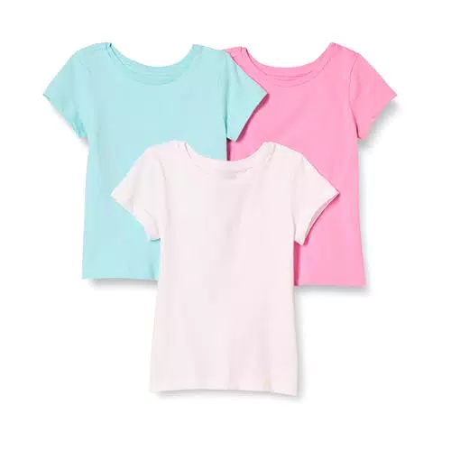 Amazon Essentials Mädchen Kurzärmliges T-Shirt-Oberteil, Modell Spotted Zebra