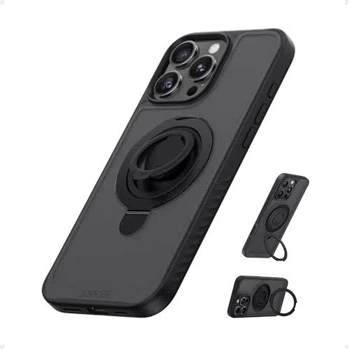 Anker MagGo Magnetische Hülle, Weiche 360° Silikonring Halterung für iPhone 15 Pro Max