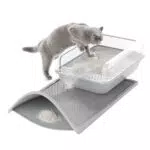 ASOBEAGE Katzenstreu-Matte - Doppellagiges Wabendesign, wasserdicht und rutschfest