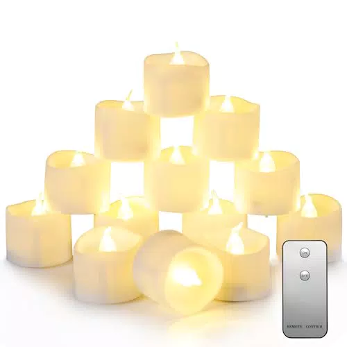 Auemaniliy LED Teelicht mit Fernbedienung – Elektrische Kerze für Hochzeiten und Feste