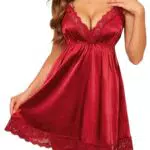 Avidlove Sleepshirt Damen Sexy Nachthemd aus Satin mit Spitze