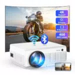Beamer 4K mit 1080P, 16000L, WiFi & Bluetooth für Heimkino und Gaming