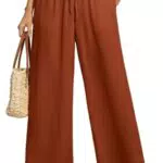 BEIGAI Damen Palazzo Hose Hohe Taille Dehnbar Elegante Hose mit Taschen