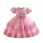 Belovecol Baby Mädchen Festliches Kleid Mädchen Geburtstag Partykleid Taufkleid Pailletten Bowknot Formal Abendkleid
