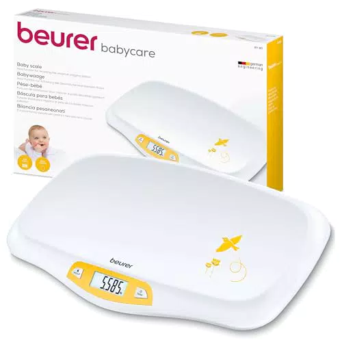 Beurer BY 80 Babywaage mit Tara- und Holdfunktion für strampelnde Babys