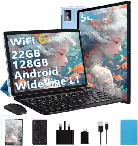 Biegedy Tablet 10 Zoll Octa-Core, 22 GB RAM, 128 GB ROM, 8000mAh, GMS, Bluetooth 5.0