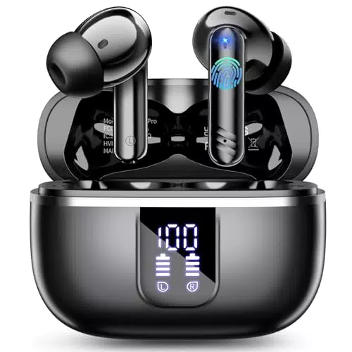 Bluetooth Kopfhörer, 2025 In Ear Kopfhörer Kabellos Bluetooth 5.4 mit 4 ENC Noise Cancelling Mic