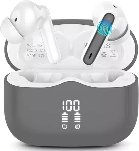 Bluetooth Kopfhörer, 2025 In Ear Kopfhörer Kabellos Bluetooth 5.4 Tiefer Bass mit 4 ENC Noise Cancelling Mic
