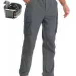BondiTrekk Herren Zip Off Wanderhose, Arbeit Hosen Funktionshosen Outdoor Hosen für Herren mit 6 Taschen Elastische wasserdichte atmungsaktive Outdoorhose X