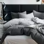 Boqingzhu Bettwäsche 220×240cm Karamell Braun Uni Weich Angenehm Microfaser Bettwäsche Set Bettbezug und 2 Kissenbezüge 80x80 cm mit Reißverschluss