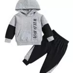 Borlai Kapuzenkleidung Set für Jungen mit Dinosaurier-Motiv und Camouflage