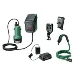 Bosch GardenPump 18V-2000 Tauchpumpe mit Akku und Ladegerät für Regenwasser