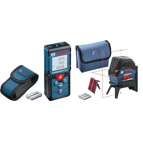 Bosch Professional Laser Entfernungsmesser GLM 40 und Kreuzlinienlaser GCL 2-15
