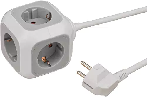 Brennenstuhl Alea-Power Steckdosenblock/Steckdosenwürfel 4-Fach
