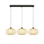 BRILONER Bambus Pendelleuchte für das Wohnzimmer – Deckenlampe im Boho-Stil