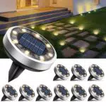 btfarm Solar Bodenleuchten für Außen, IP65 Wasserdicht, LED Gartenbeleuchtung
