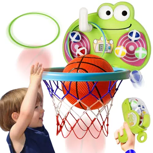 BuzzoXerex Basketballkorb Kinder, 5 In 1 Mini Hoop Kinder mit LED Zähler