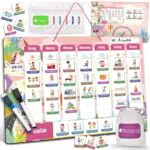BuzzoXerex Wochenplaner Kinder, Tagesplaner Kinder Routine Stundenplan Abwischbar mit 240 Magnete