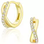 CERSLIMO Creolen Silber 925 mit Zirkonia – Unendlichkeit Ohrringe Schmuck