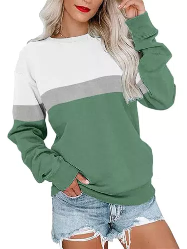 Cindeyar Damen Sweatshirt Elegant Langarm Rundhals Pullover für den Winter