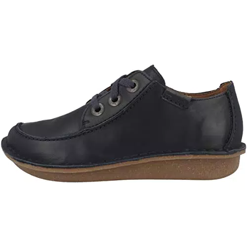 Clarks Damen Funny Dream Oxford, Navy Leather